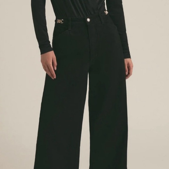 Favorite Daughter Denim - Favorite Daughter THE FANCY MISCHA WIDE LEG Size 31 Black. Retails 279.00